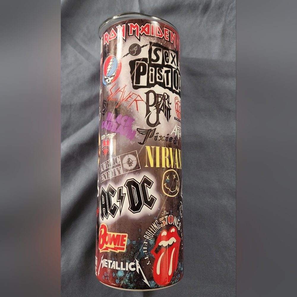 Unique Slender Travel Cup 20 Ounces About 8 1/2 Inches Tall With Lid